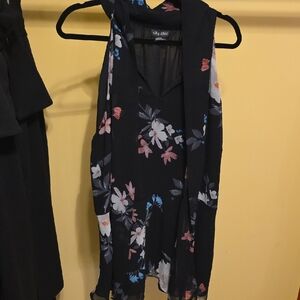 City Chic Black Floral Sleeveless Top